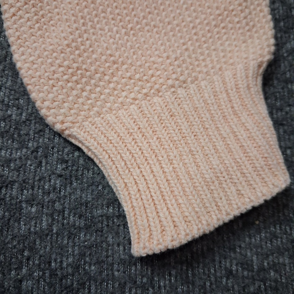 Talbots Vintage Preppy Peach Popcorn Knit Crewneck Sweater Drop Shoulder Pastel - Picture 9 of 12